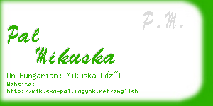 pal mikuska business card